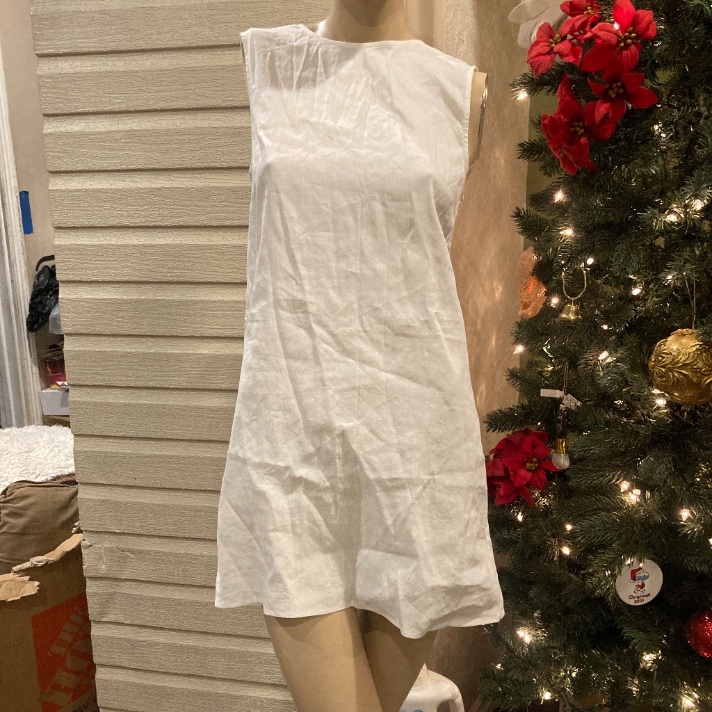 Theory Keshelle Back Lace-Up Linen Dress
